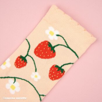 coucou suzette Strawberry Plant Socks - 画像 (3)
